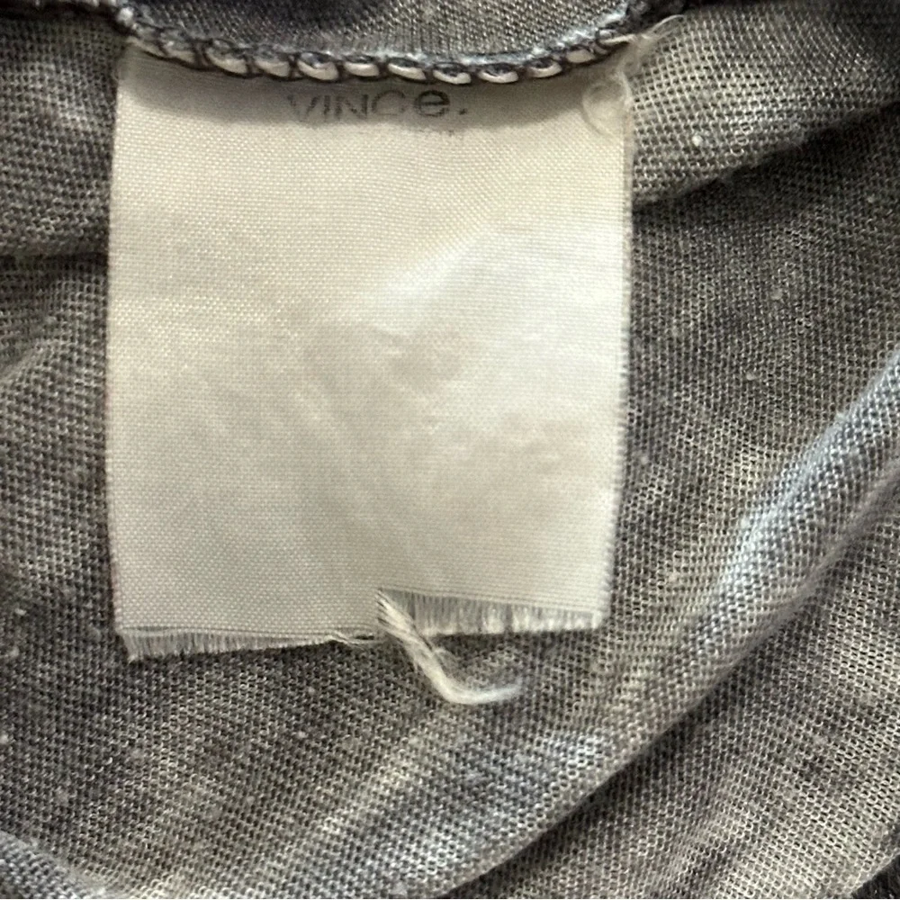 Vince Bergdorf Goodman Women’s Sz XS White Black Vintage Burnout Racerback Tunic - Picture 5 of 7